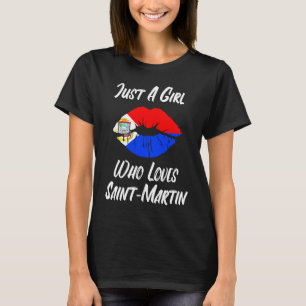 T-shirt Drapeau Love Lips Mouth Saint-Martin