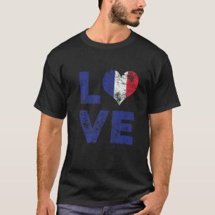 T-shirt Drapeau Love Vintage France