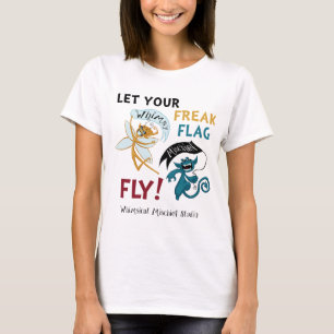 T-shirt Drapeau lunatique de phénomène de préjudice