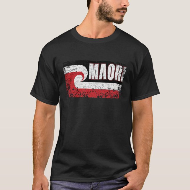 T-shirt Drapeau maori Nouvelle-Zélande (Devant)