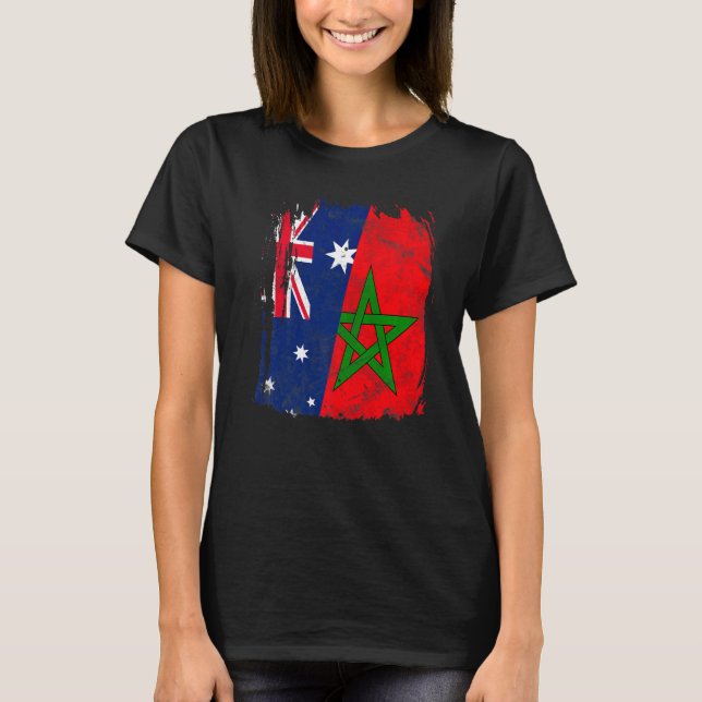 T-shirt Drapeau Maroc Australie (Devant)