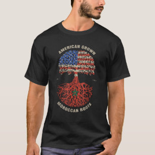 T-shirt Drapeau marocain américain