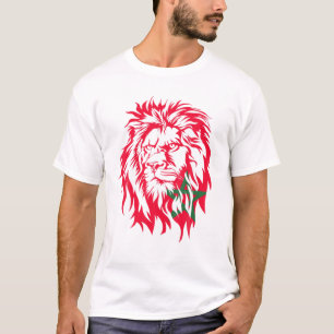 T-shirt Drapeau Marocain Américain Maroc Soccer Supp