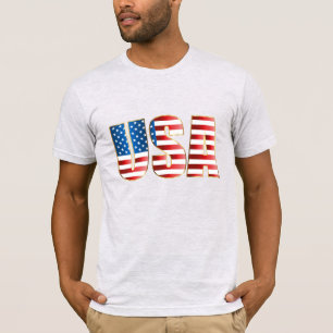 T-shirt Drapeau Mens Bella Canvas T-Shirt-USA
