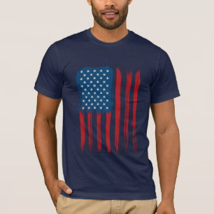 T-shirt Drapeau Mens Bella Canvas T-Shirt-USA
