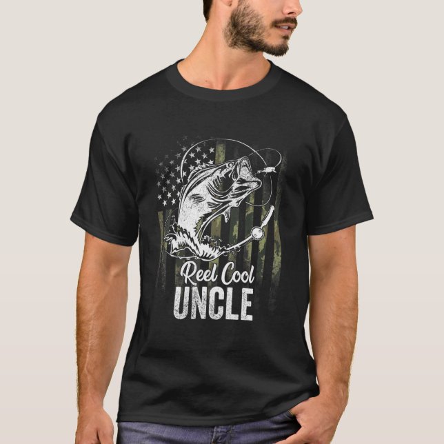 T-shirt Drapeau Mens Camo Imprimer Reel Cool Oncle Drôle P (Devant)