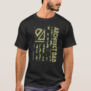 T-shirt Drapeau Mens Usa Camouflage Architecte Papa Patrio