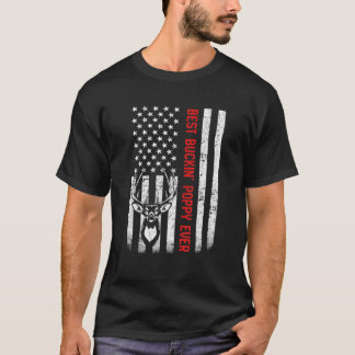 T-shirt Drapeau Mens USA Meilleur Pavot Buckin Jamais Chas