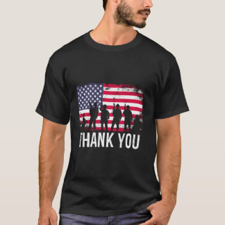 T-shirt Drapeau Merci-US