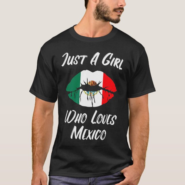 T-shirt Drapeau mexicain d'amour des lèvres (Devant)