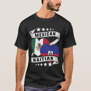 T-shirt Drapeau Mexicain Et Haïtien