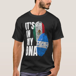T-shirt Drapeau Mexicain Et Honduras Dna Mix Heritage