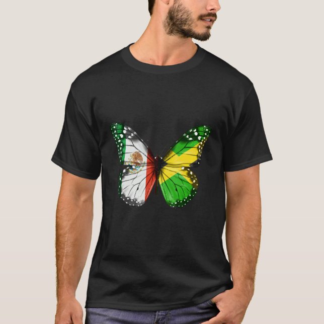 T-shirt Drapeau mexicain jamaïcain (Devant)