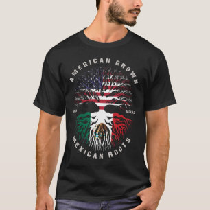 T-shirt Drapeau MEXICO américain aux racines mexicaines
