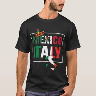 T-shirt Drapeau Mexique-Italie