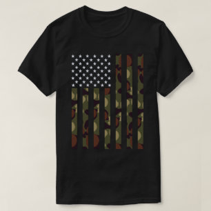 T-shirt Drapeau militaire américain Camo