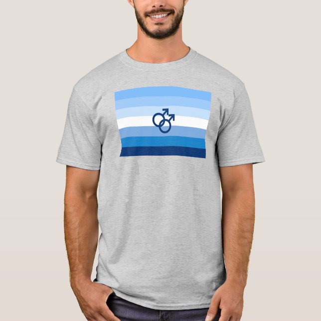 T-shirt Drapeau MLM Gay Male Pride (Devant)
