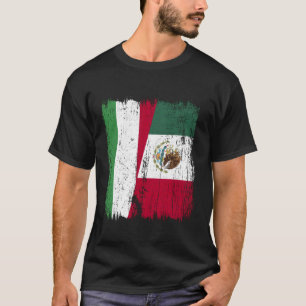 T-shirt Drapeau moitié Hongrie Mexique Patrimoine hongrois