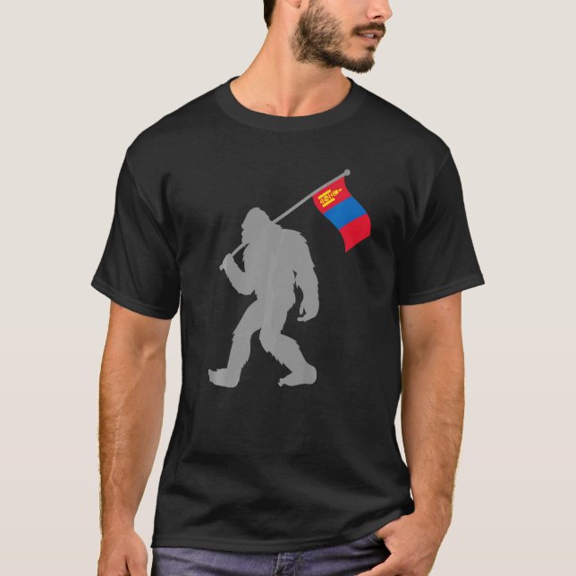 T-shirt Drapeau Mongol Ou Mongol Sur Drapeau Mongolie (Devant)