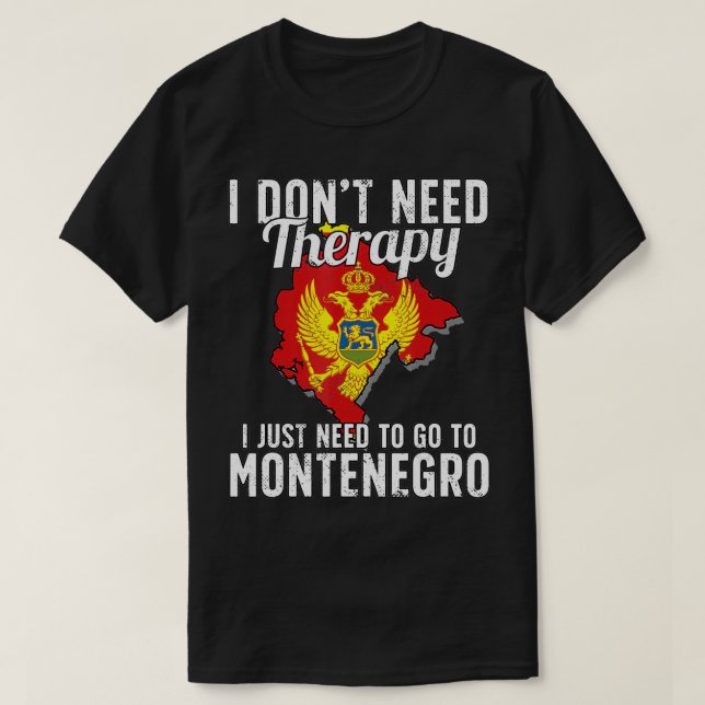 T-shirt Drapeau monténégrin I Monténégro Drapeau I Vacance (Design devant)