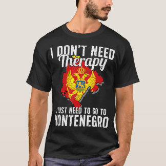 T-shirt Drapeau monténégrin I Monténégro Drapeau I Vacance