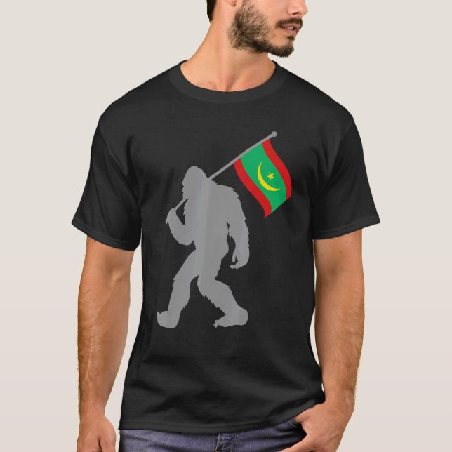 T-shirt Drapeau Muritaniya Ou Mauritanien Sur Drapeau Maur (Devant)