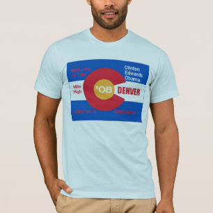 T-shirt Drapeau national de Denver de convention démocrat