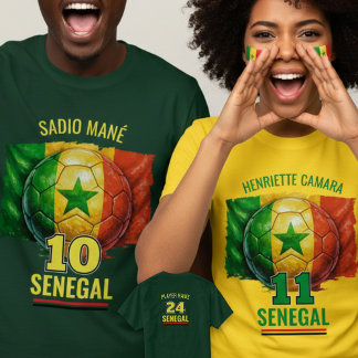 T-shirt Drapeau National de Football du Sénégal Patrimoine