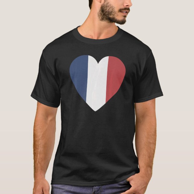 T-shirt Drapeau National de France souvenir pour hommes fe (Devant)