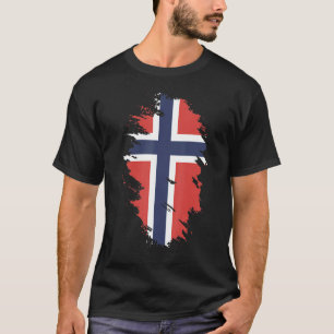 T-shirt Drapeau national de la Norvège souvenir pour homme