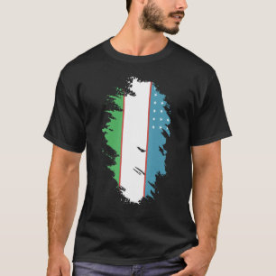 T-shirt Drapeau national de l'Ouzbékistan souvenir pour le