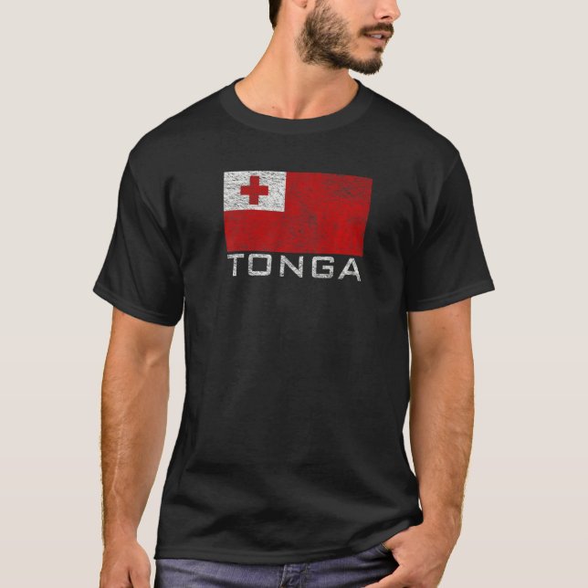T-shirt Drapeau National Des Tonga (Devant)
