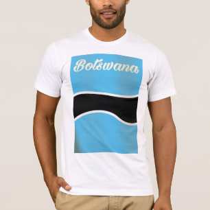 T-shirt Drapeau national du Botswana affiche de voyage de
