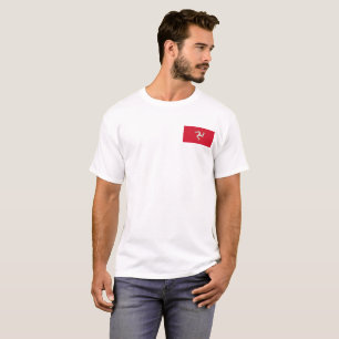 T-shirt Drapeau national du monde d'île de Man