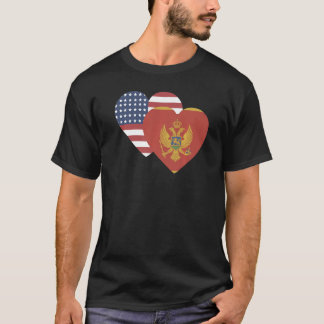 T-shirt Drapeau national du Monténégro souvenir pour homme