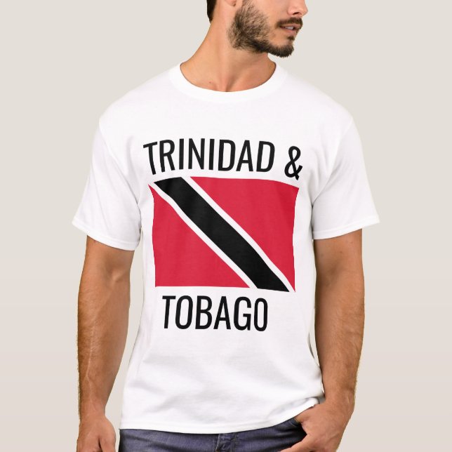 T-shirt Drapeau national du pays de Trinité-et-Tobago (Devant)