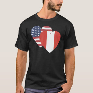 T-shirt Drapeau national du Pérou souvenir pour les femmes