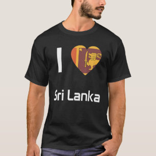 T-shirt Drapeau national du Sri Lanka souvenir pour les fe