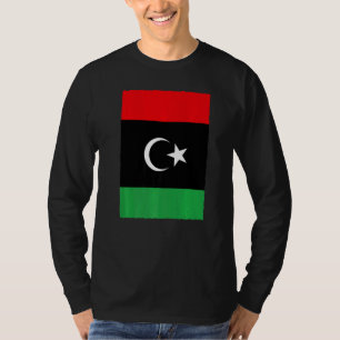 T-shirt Drapeau national Vintage rétro Lybie