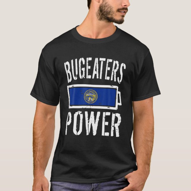 T-shirt Drapeau Nebraska T Chemises Acheteurs Batterie d'a (Devant)