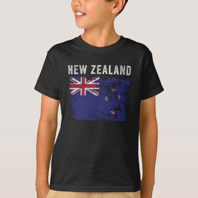 T-shirt Drapeau néo-zélandais en détresse (Devant)