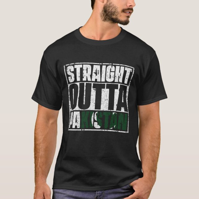T-shirt Drapeau net en périphérie du Pakistan (Devant)