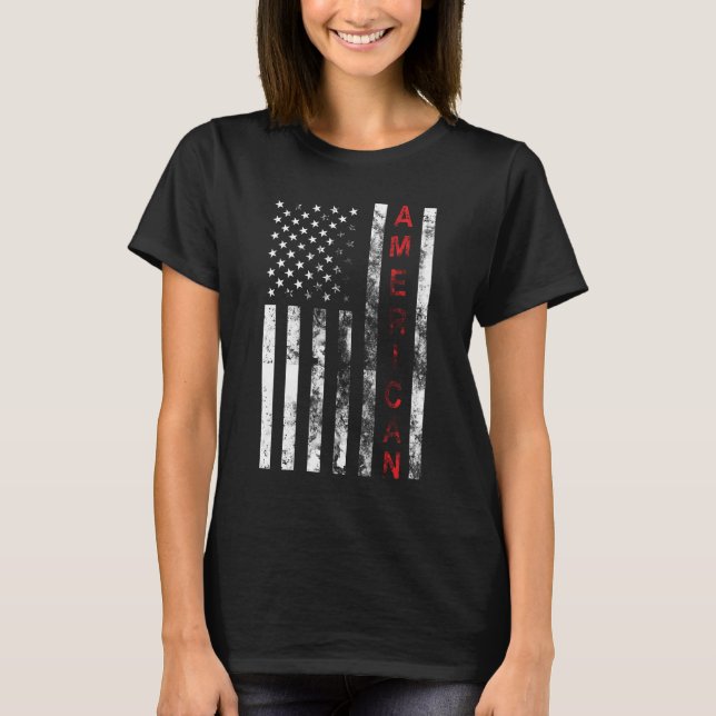 T-shirt Drapeau noir et blanc (Devant)