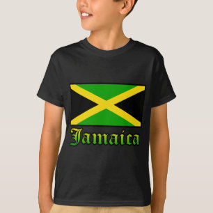 T-shirt Drapeau, noir, vert et jaune de la Jamaïque
