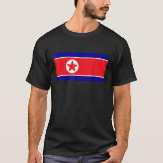 T-shirt drapeau nord-coréen en détresse