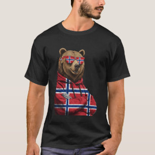 T-shirt Drapeau Norvège Fierté norvégienne Norge Manches L