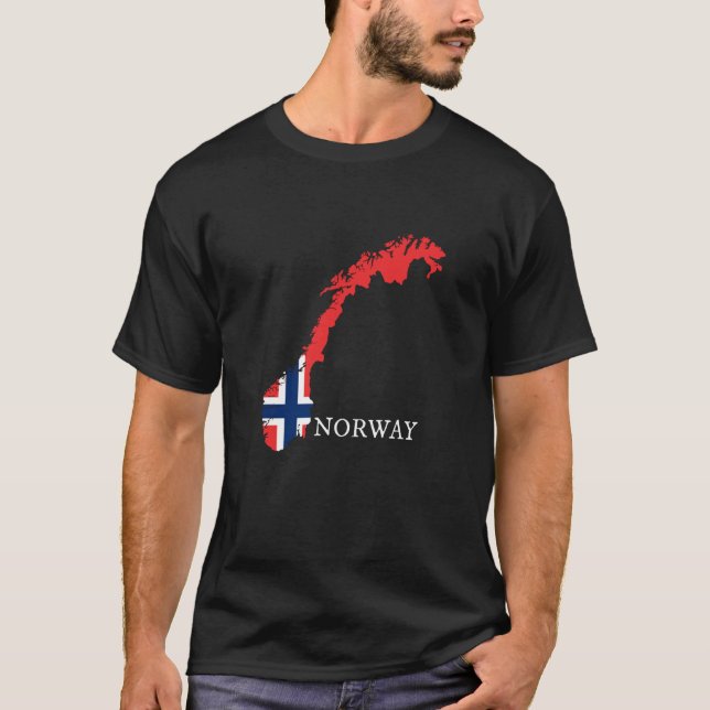 T-shirt Drapeau Norvège - Norvège (Devant)