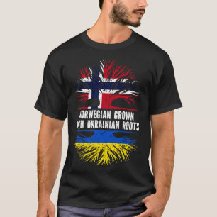 T-shirt Drapeau norvégien aux racines ukrainiennes