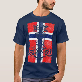 T-shirt Drapeau norvégien Mjlnir