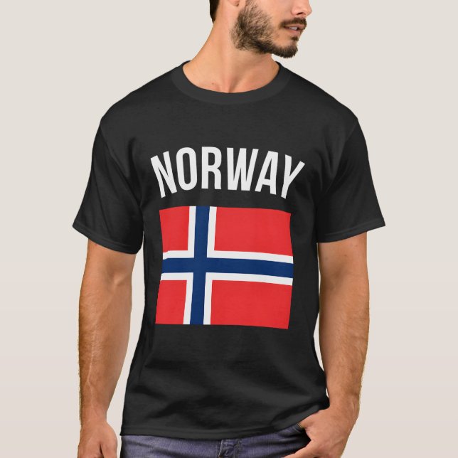 T-shirt Drapeau norvégien Norvège (Devant)